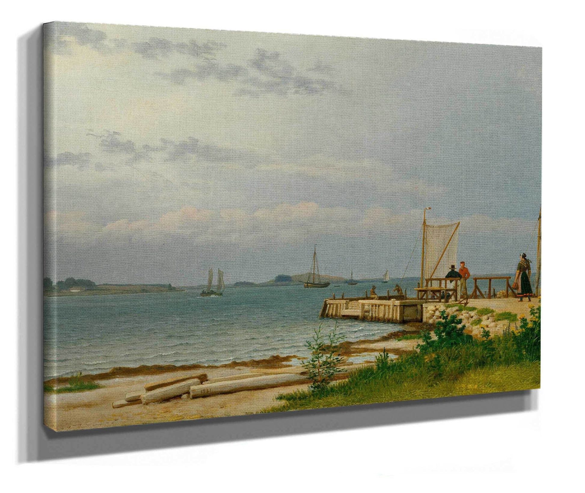 View Towards Koster From The Jetty At Kallehave by Christoffer Wilhelm Eckersberg