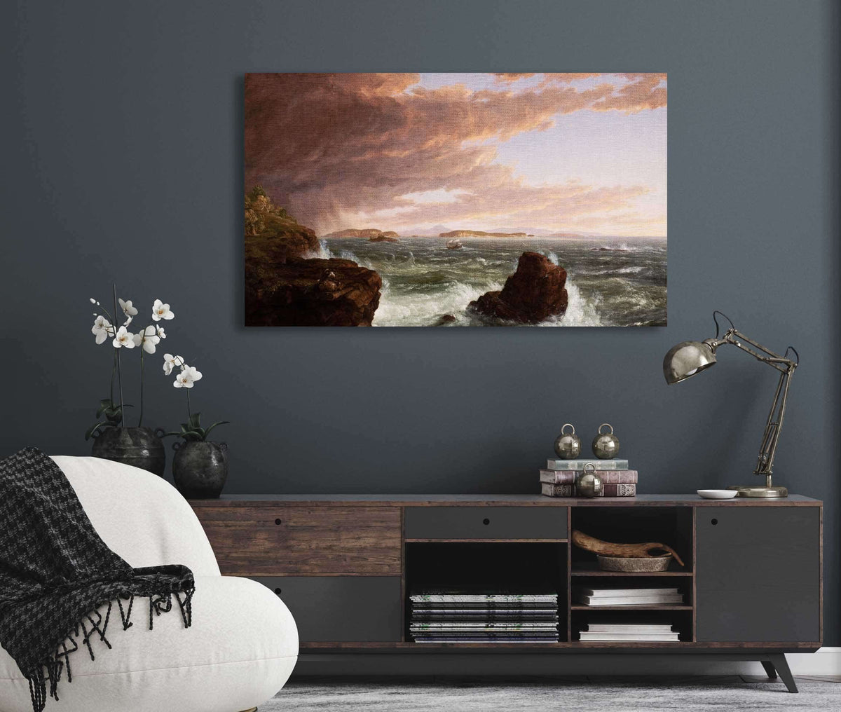 Views Across Frenchmans Bay From Mt Desert Island After A Squall by Thomas Cole