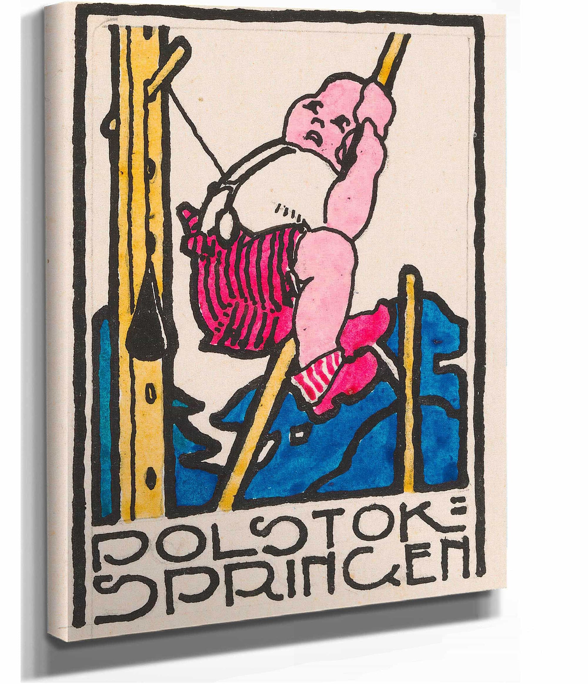 Vignet `Polstok Springen by Reijer Stolk