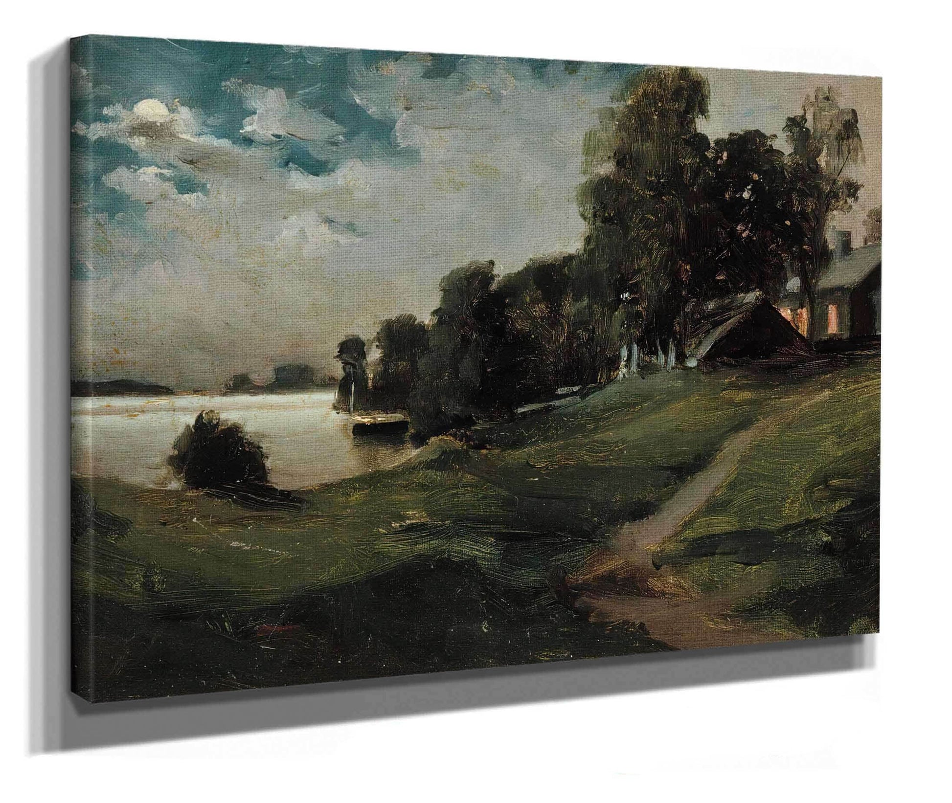 Villa At Haikko In The Moonlight by Albert Edelfelt