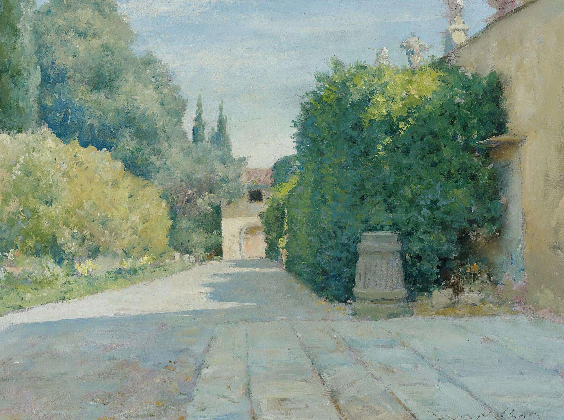 Villa In Florence by William Merritt Chase