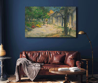 Village In Martinique Femmes Et Chevre Dans Le Village by Paul Gauguin