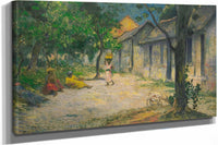 Village In Martinique Femmes Et Chevre Dans Le Village by Paul Gauguin