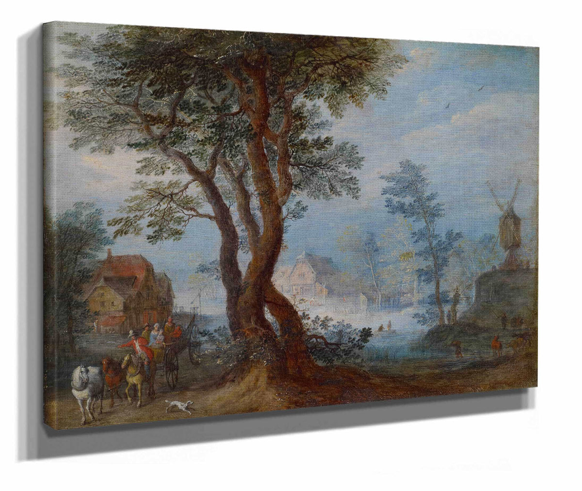 Village Landscape With Staffage Figures by Jan Brueghel The Elder