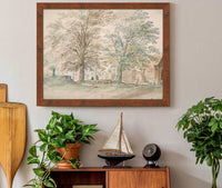 Village Meeting Place Under Two Old Trees by Jan Brueghel The Elder