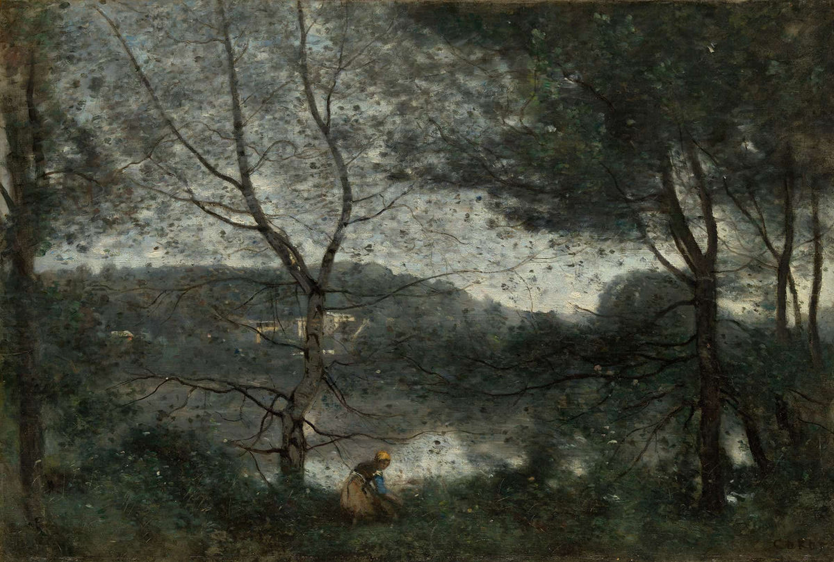 Ville Davray by Jean Baptiste Camille Corot
