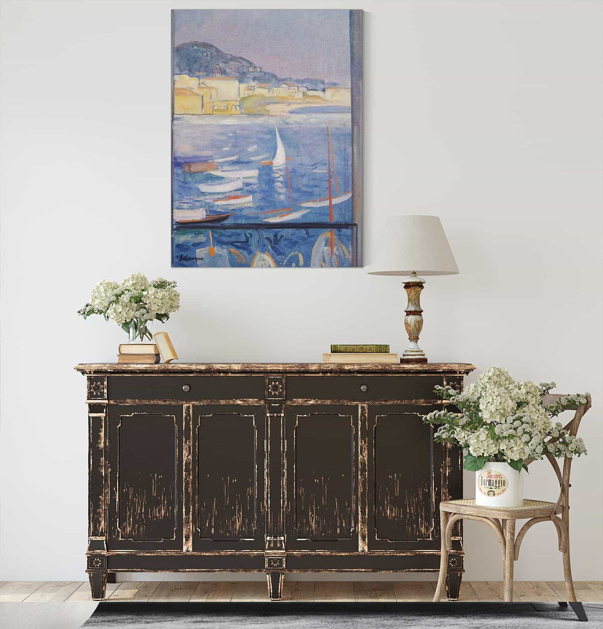 Villefranche Sur Mer Fenetre Ouverte Sur Le Port by Henri Lebasque