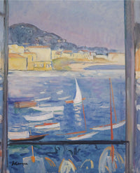 Villefranche Sur Mer Fenetre Ouverte Sur Le Port by Henri Lebasque