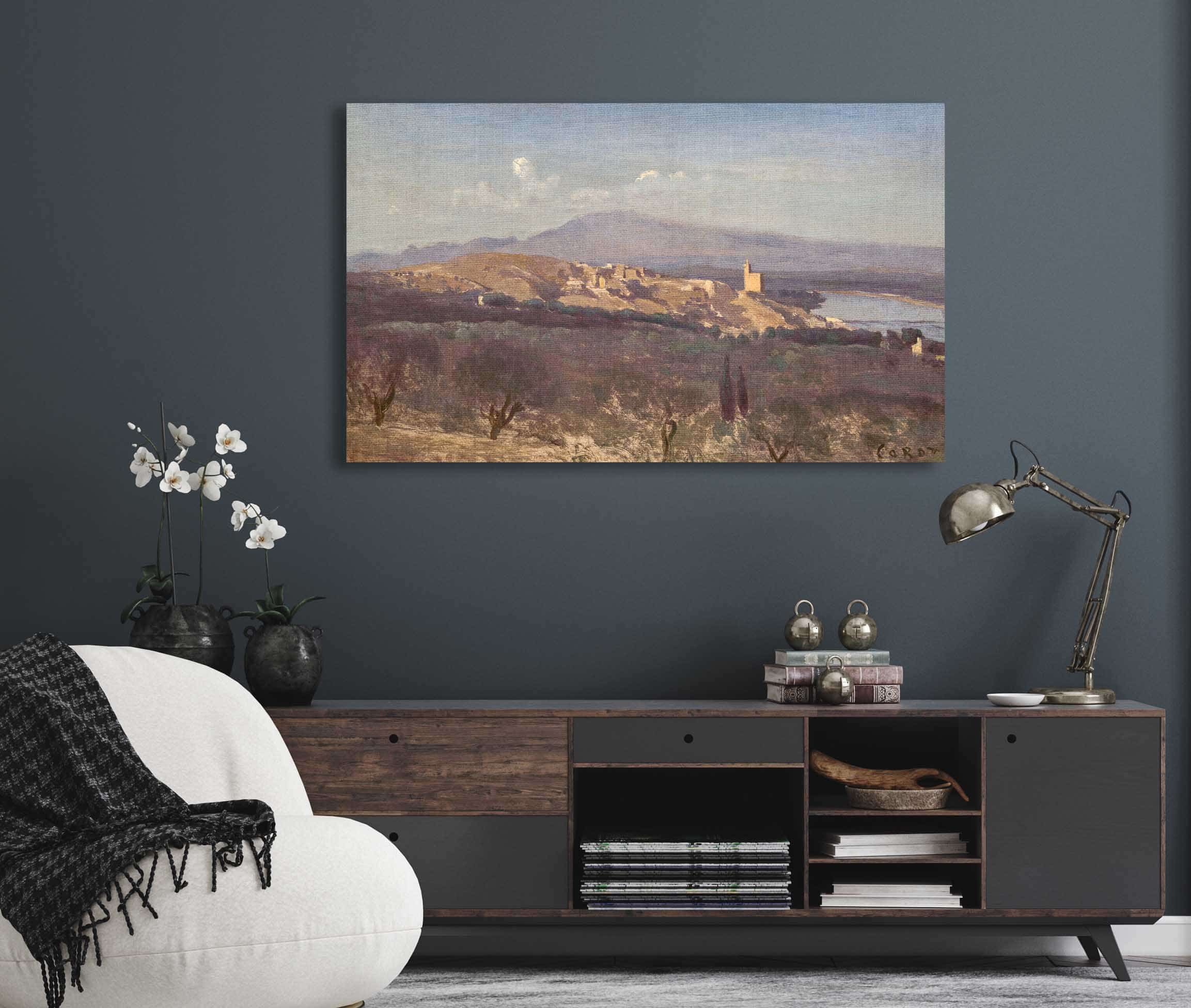 Villeneuve Les Avignon by Jean Baptiste Camille Corot