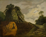 Virgils Tomb By Moonlight With Silius Italicus by Joseph Wright Of Derby