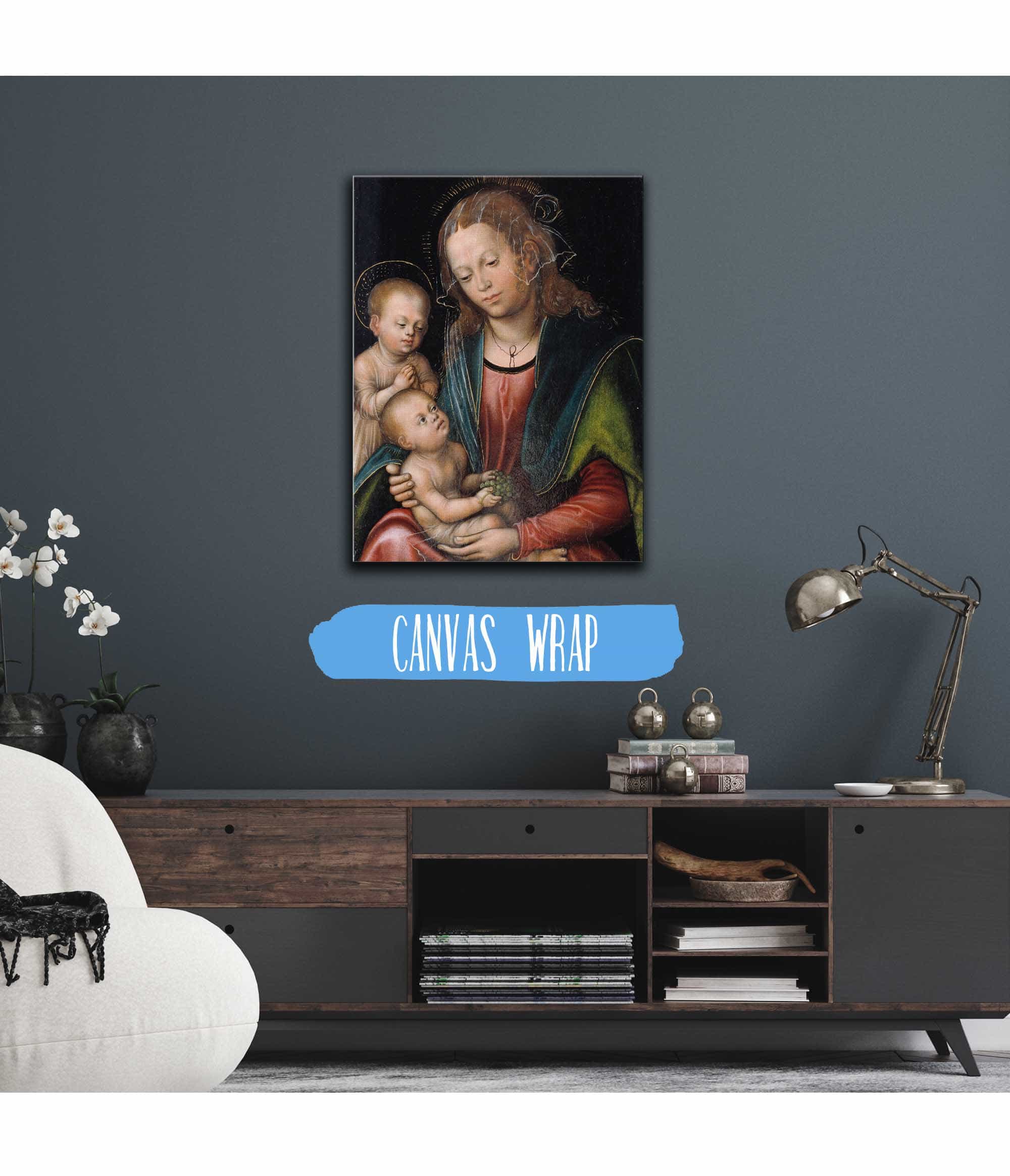 Virgin And Child Adored By The Infant St John by Lucas Cranach The Elder