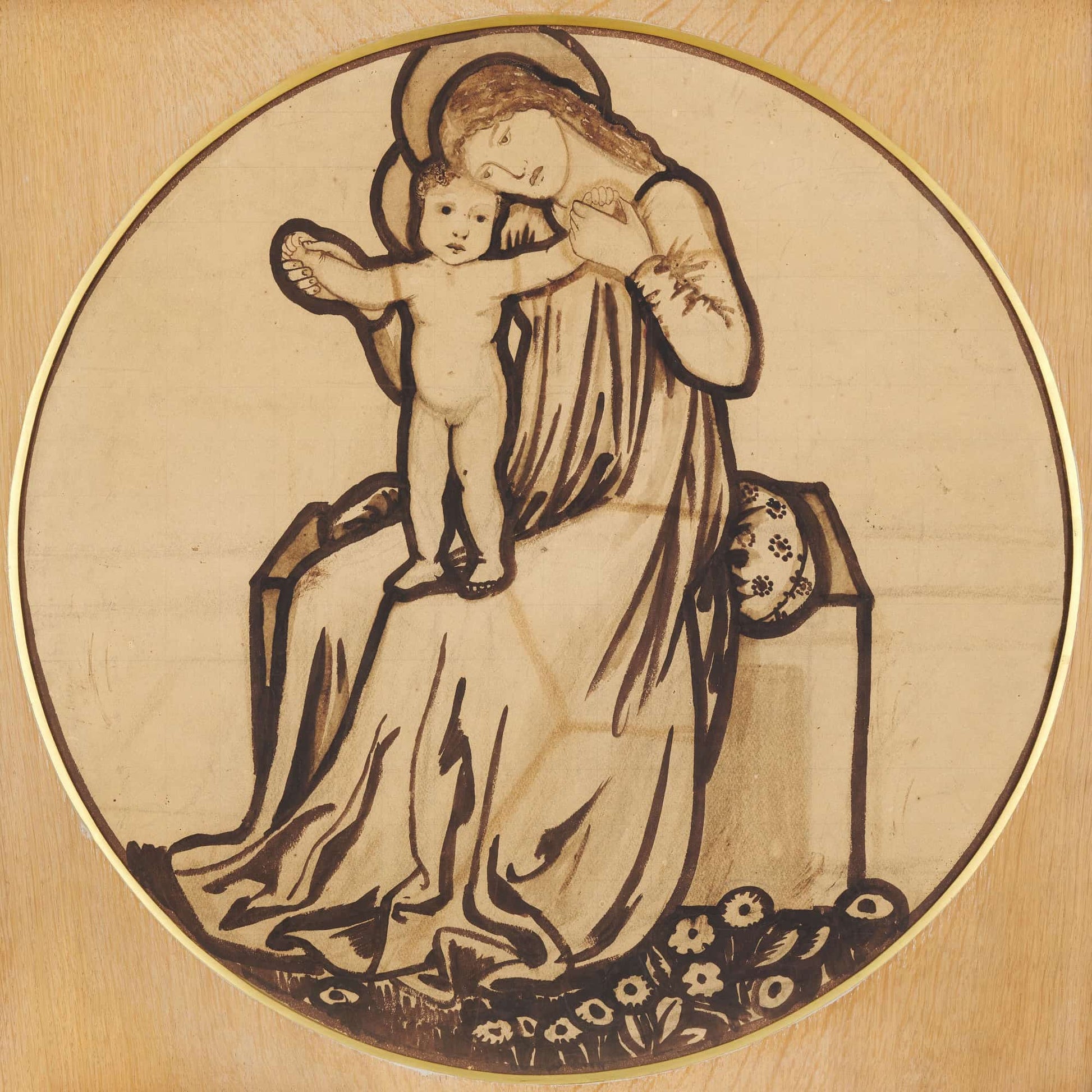 Virgin And Child by Sir Edward Coley Burne Jones
