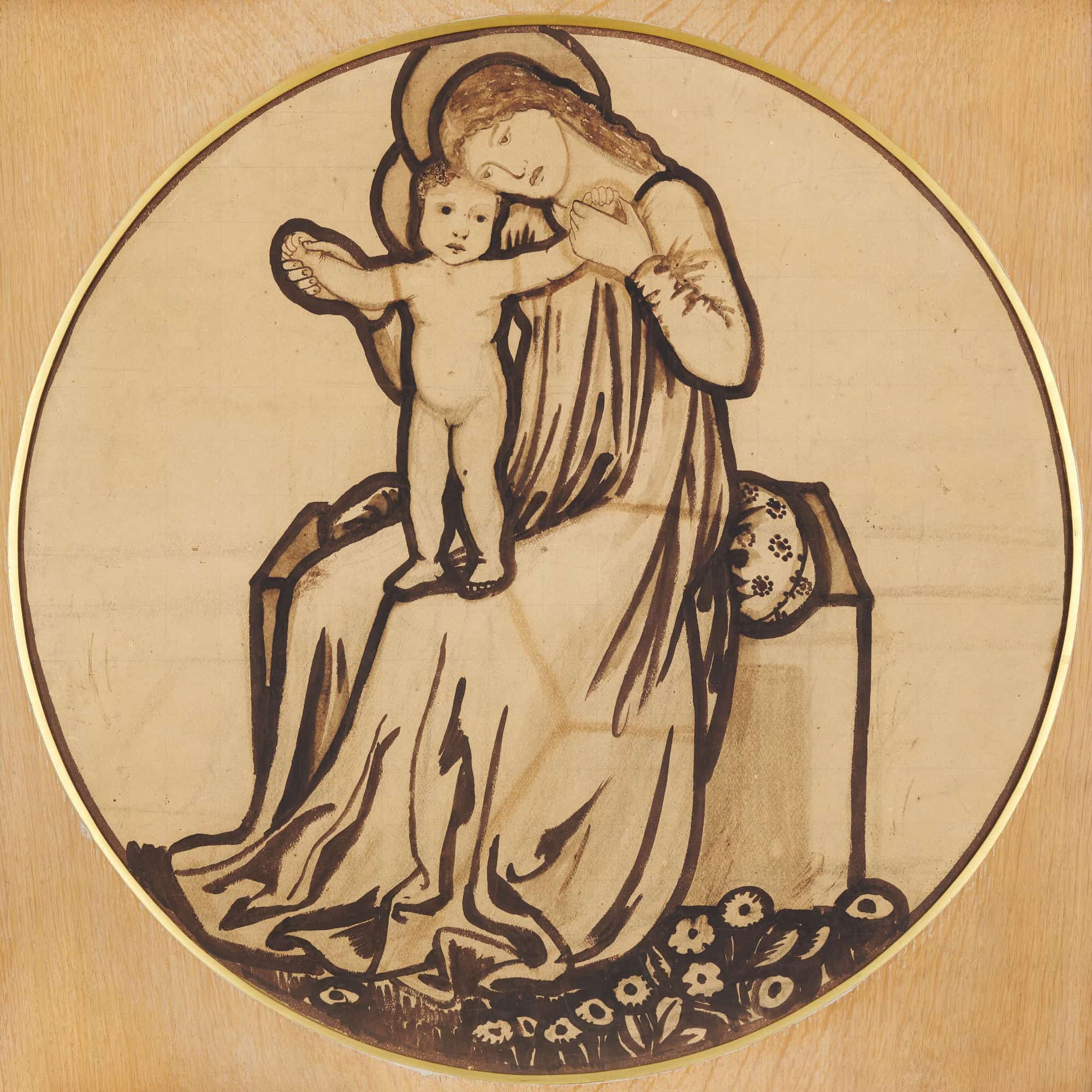 Virgin And Child by Sir Edward Coley Burne Jones