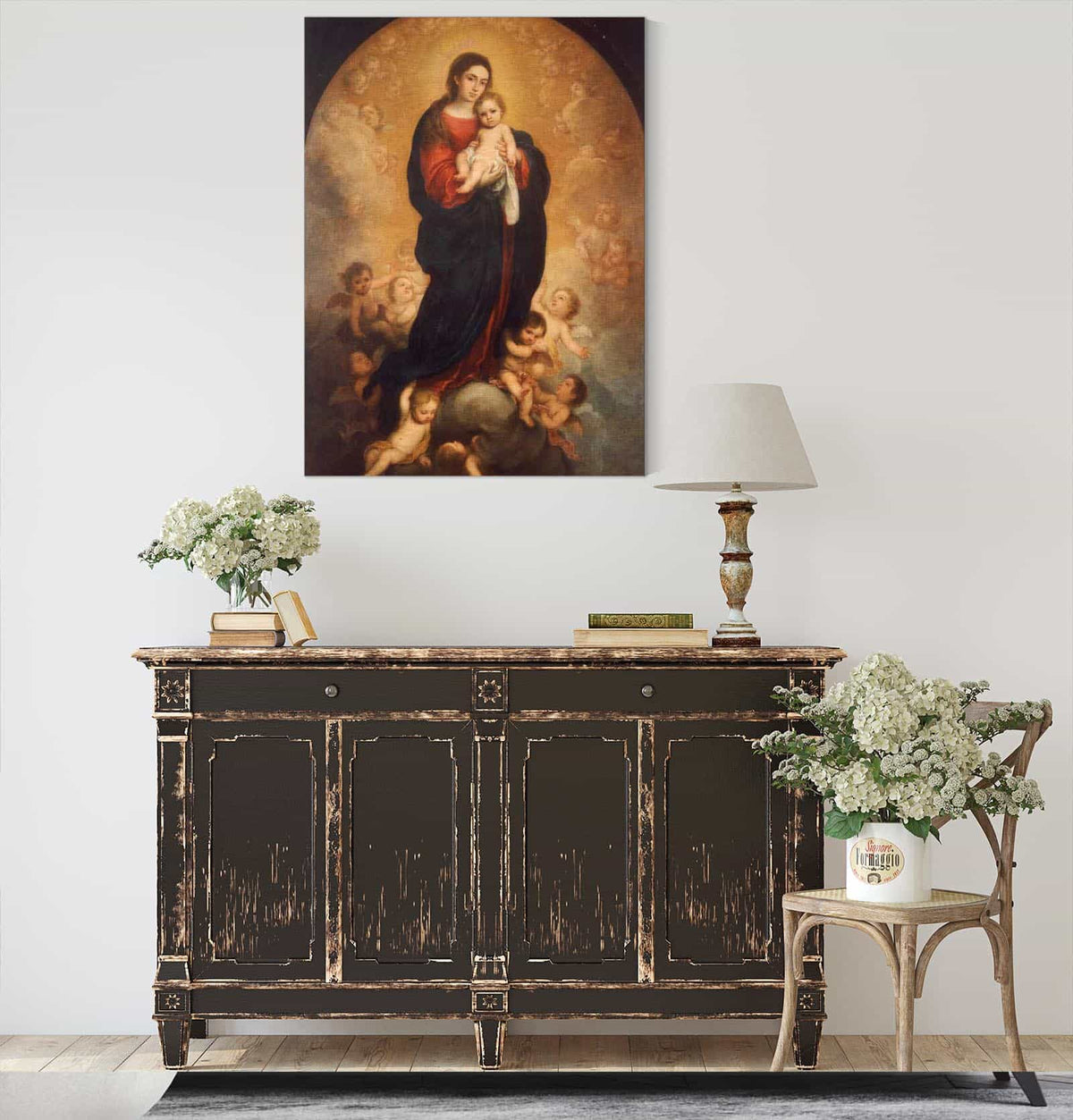 Virgin And Child In Glory by Bartolome Esteban Murillo