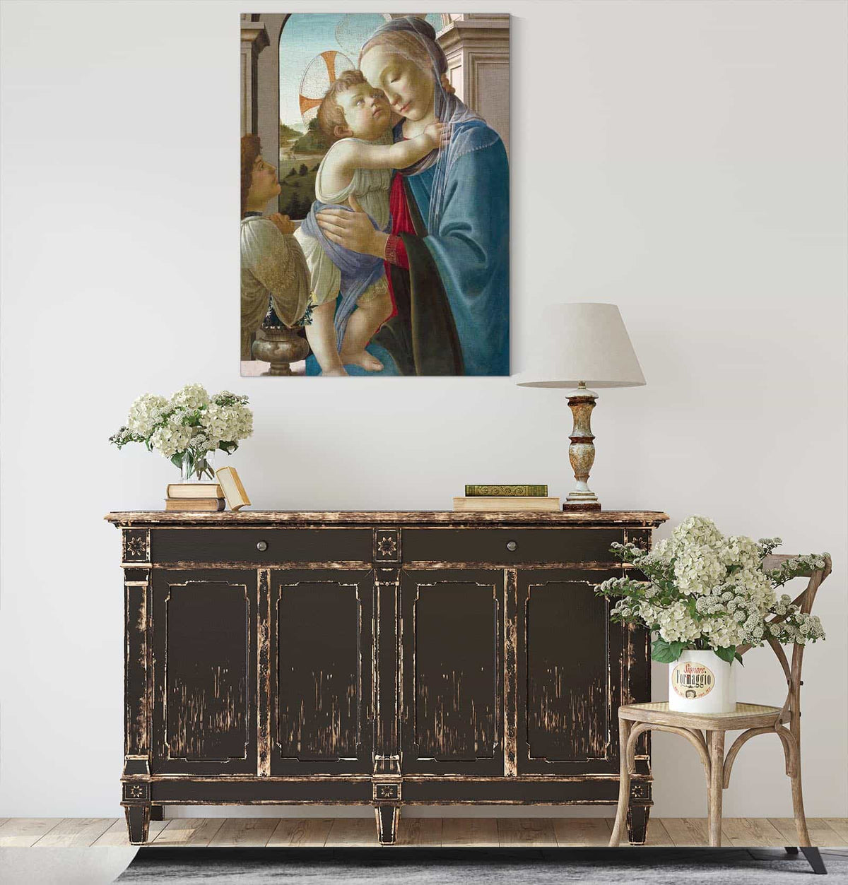 Virgin And Child With An Angel by Sandro Botticelli