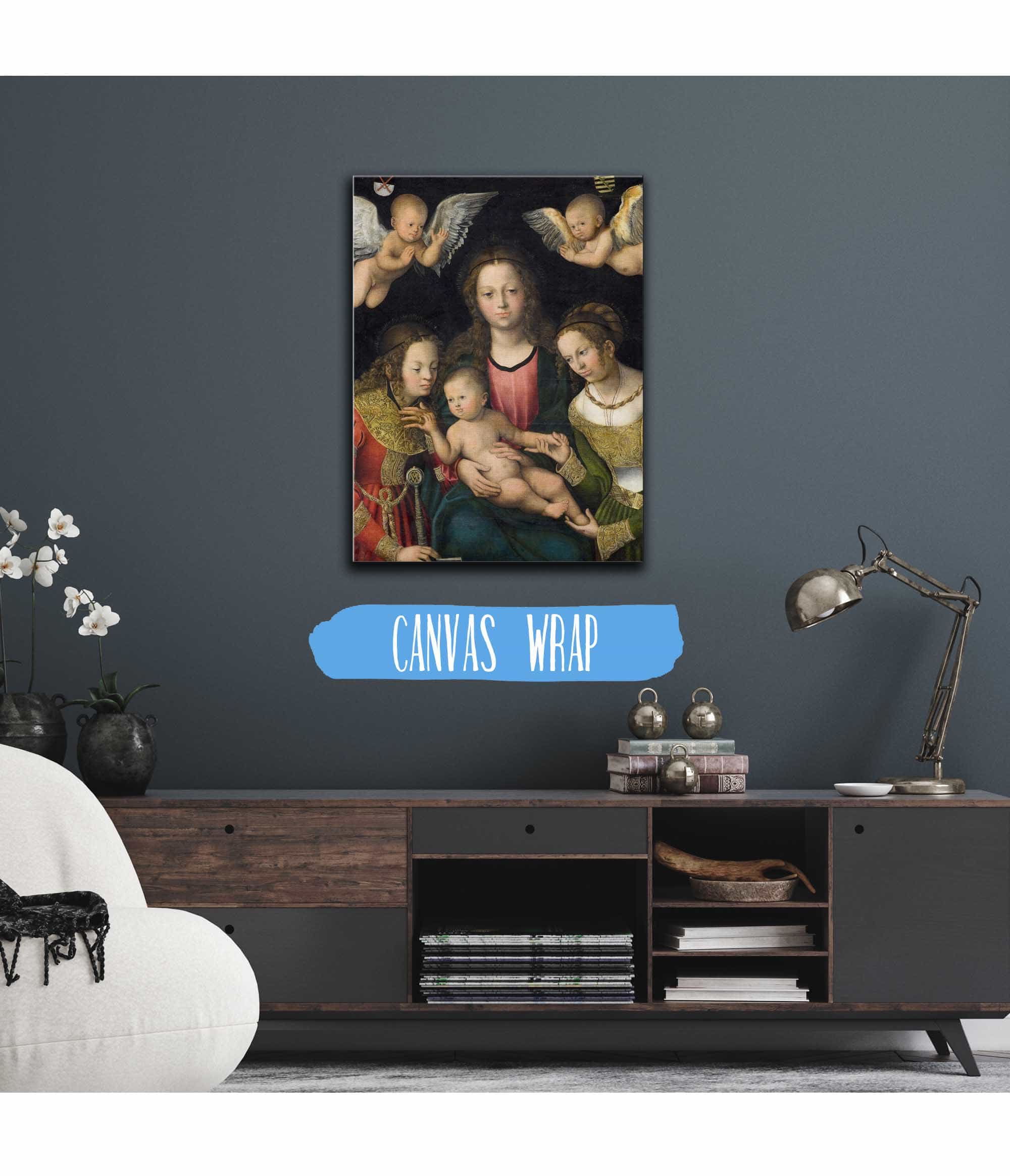 Virgin And Child With The Saints Catherine And Barbara by Lucas Cranach The Elder