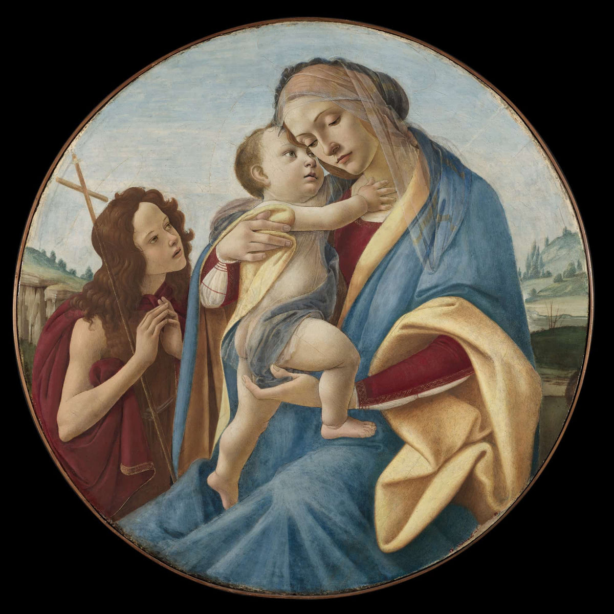 Virgin And Child With The Young Saint John The Baptist by Sandro Botticelli