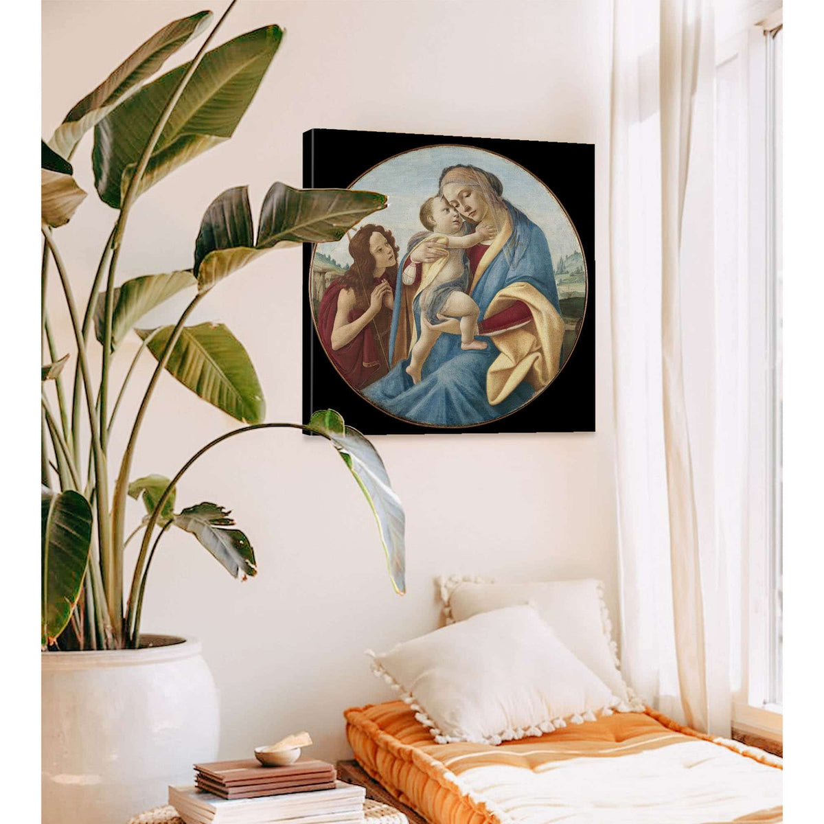 Virgin And Child With The Young Saint John The Baptist by Sandro Botticelli