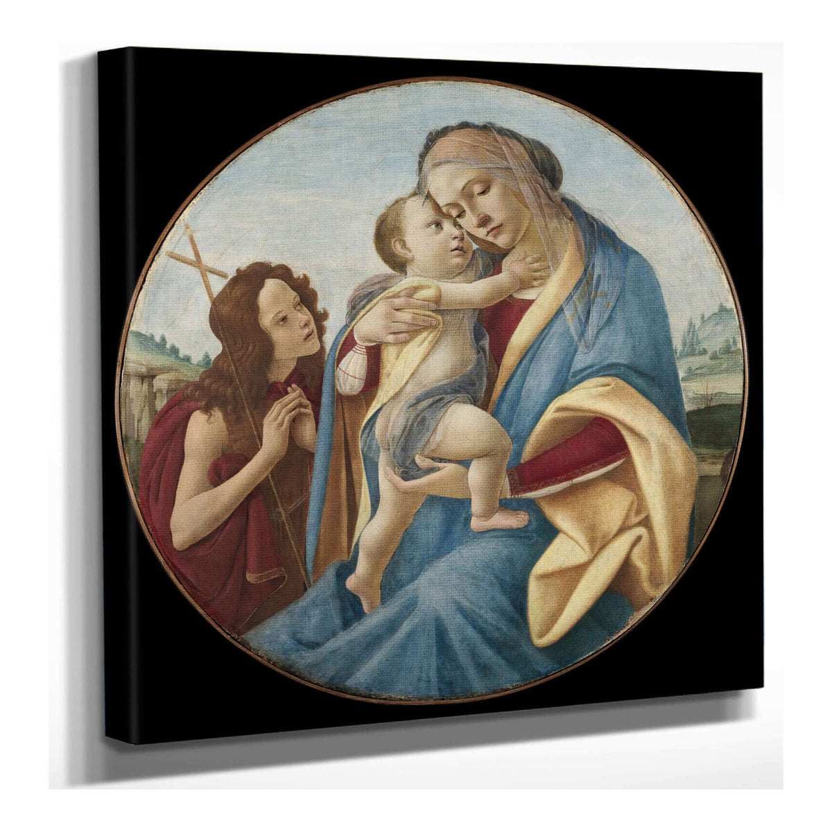 Virgin And Child With The Young Saint John The Baptist by Sandro Botticelli