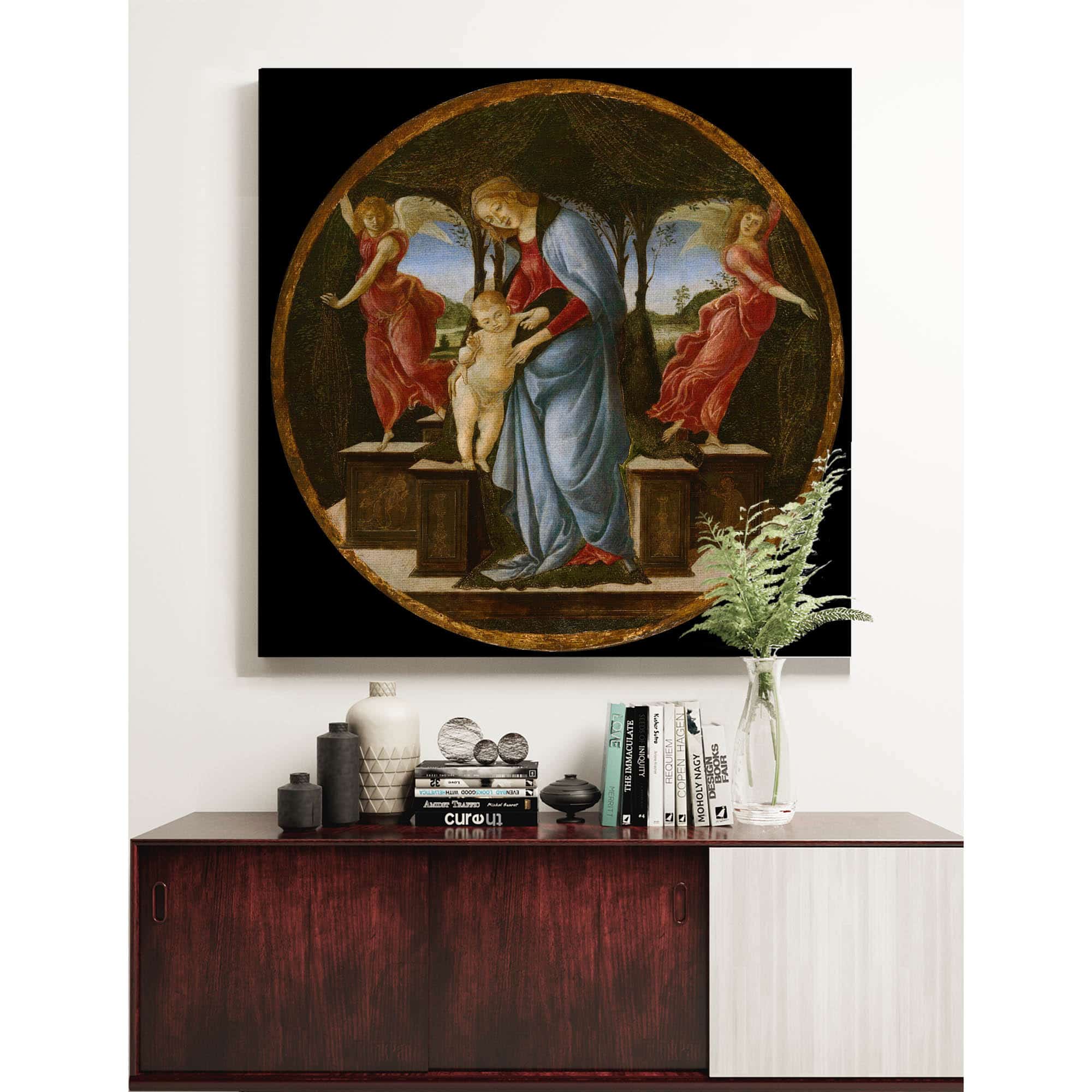 Virgin And Child With Two Angels by Sandro Botticelli