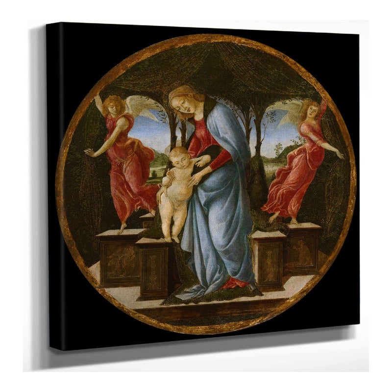 Virgin And Child With Two Angels by Sandro Botticelli