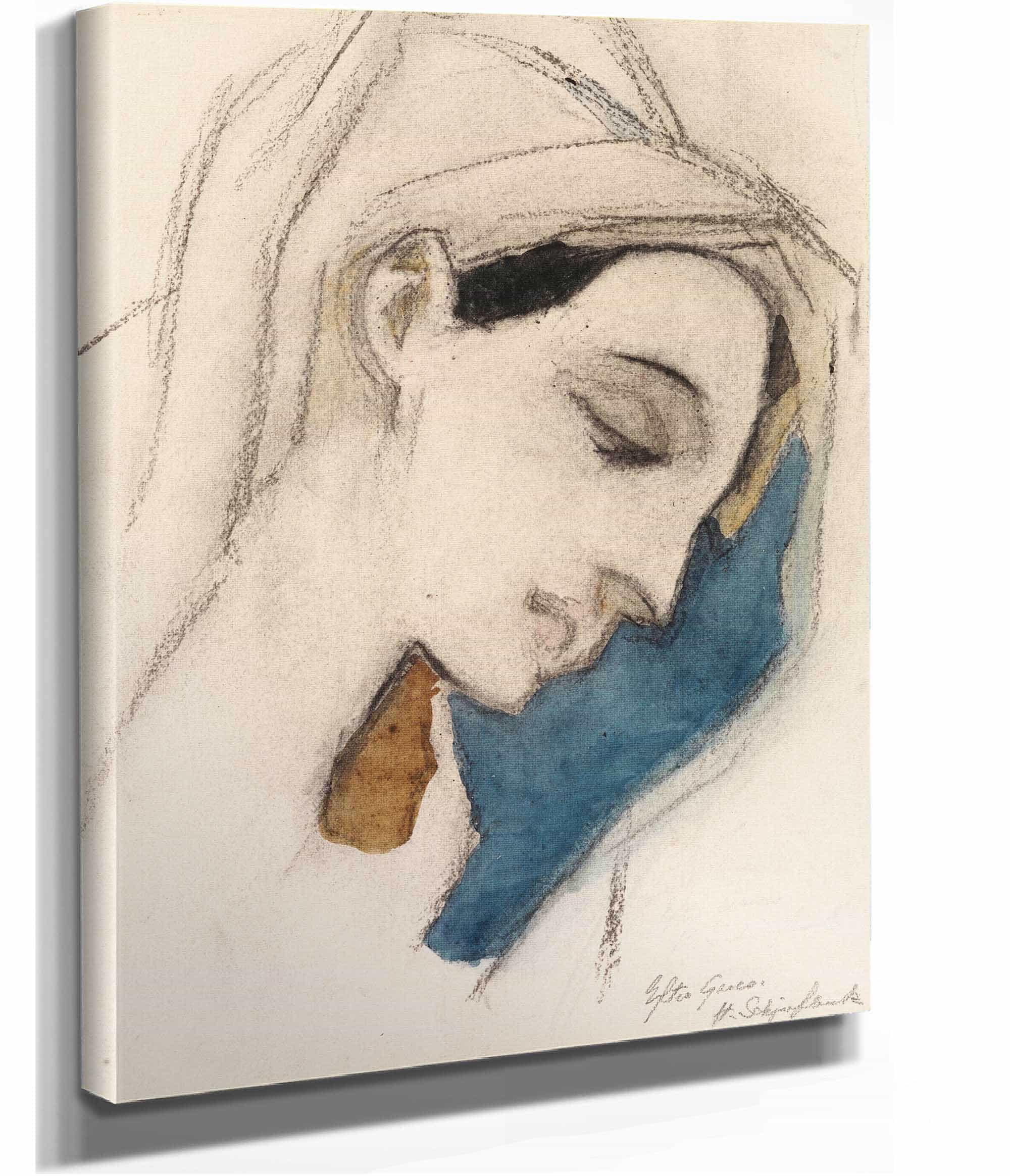 Virgin Mary After El Greco by Helene Schjerfbeck