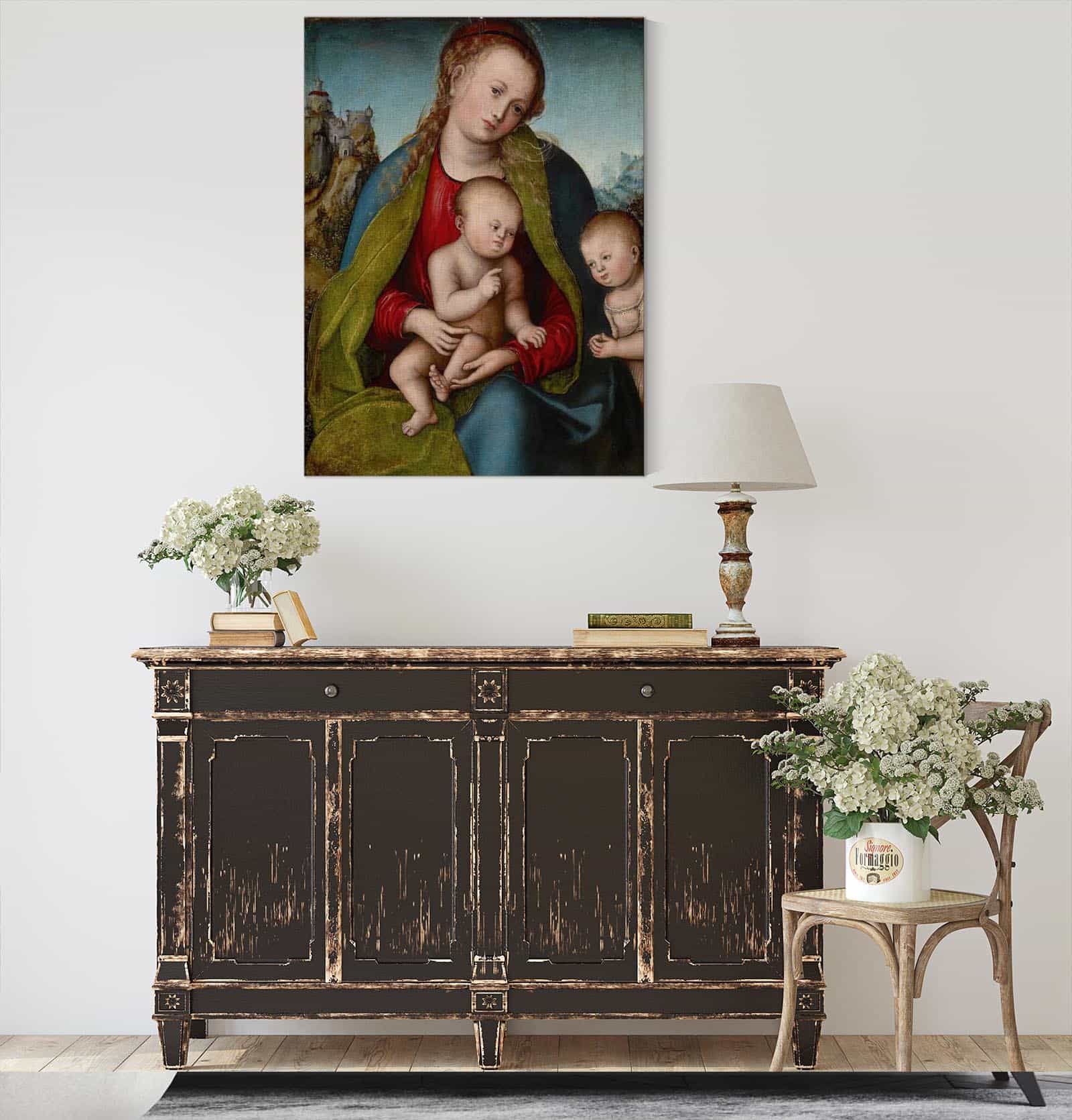 Virgin Mary With The Child And Saint John The Baptist by Lucas Cranach The Elder