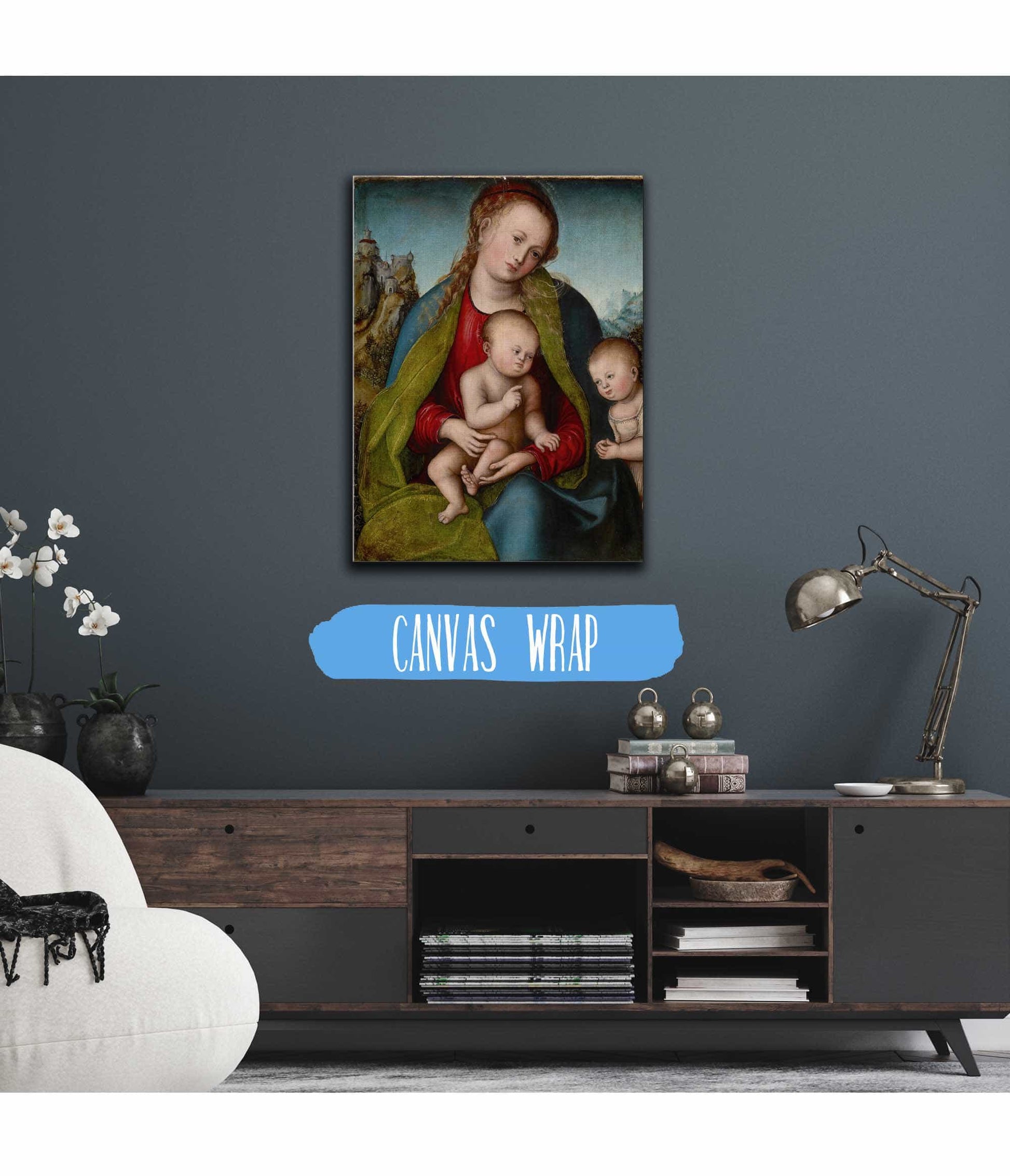 Virgin Mary With The Child And Saint John The Baptist by Lucas Cranach The Elder