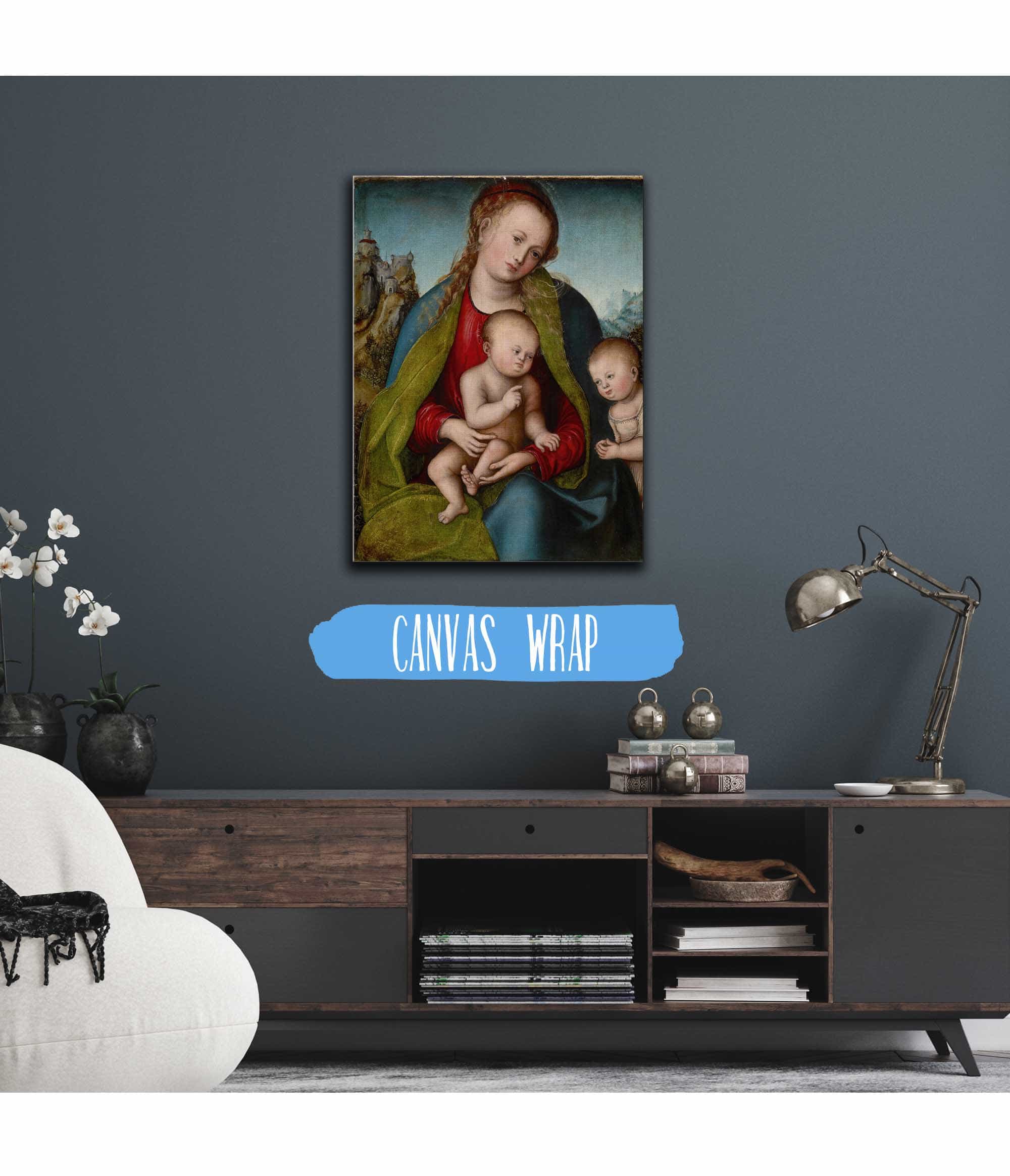 Virgin Mary With The Child And Saint John The Baptist by Lucas Cranach The Elder