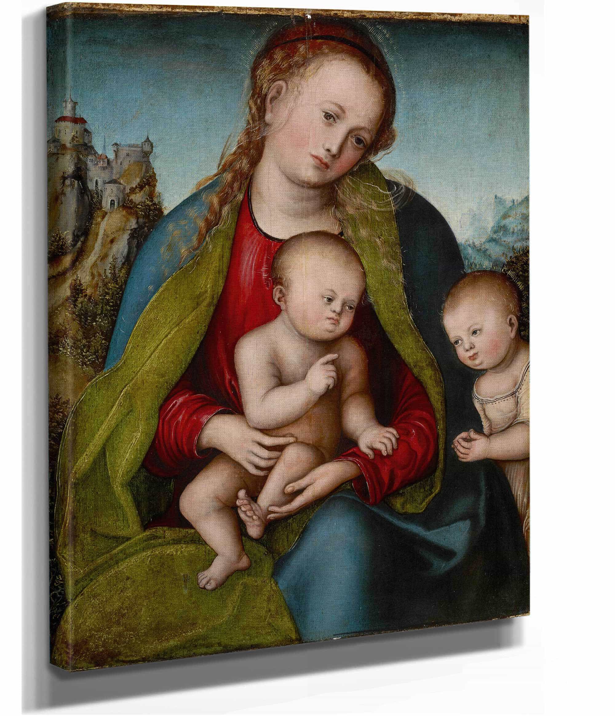 Virgin Mary With The Child And Saint John The Baptist by Lucas Cranach The Elder