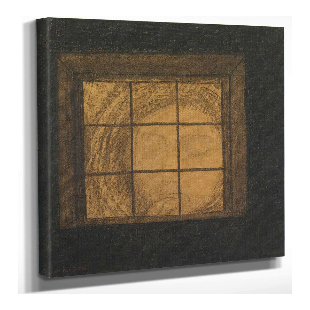 Visage Derriere Une Fenetre by Odilon Redon