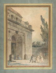 Visitors Leaving A Prison   by Hubert Robert
