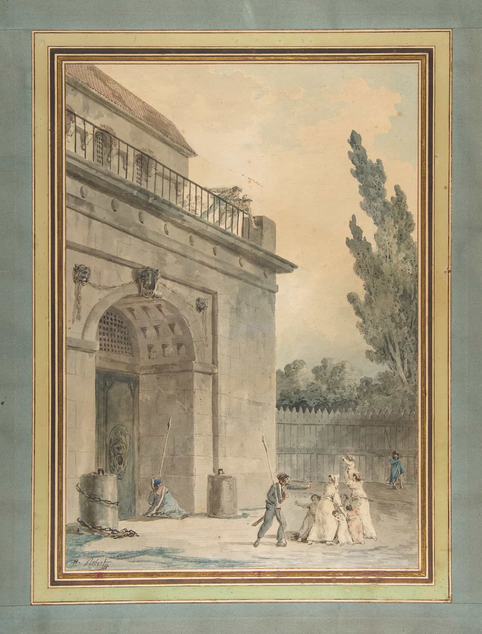 Visitors Leaving A Prison   by Hubert Robert