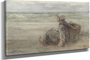 Vissersmeisje Op Het Strand by Jozef Israels