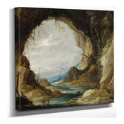 Vista From A Grotto Early S by David Teniers The Younger