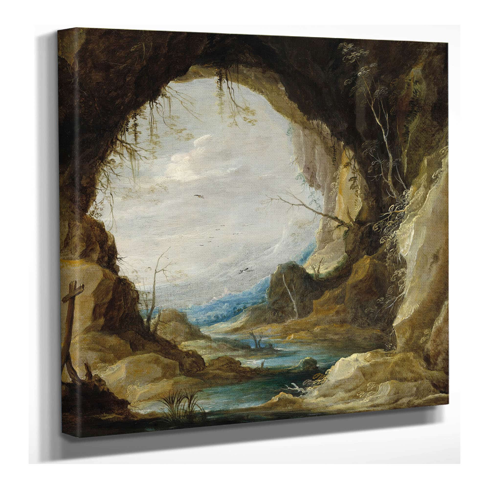 Vista From A Grotto Early S by David Teniers The Younger