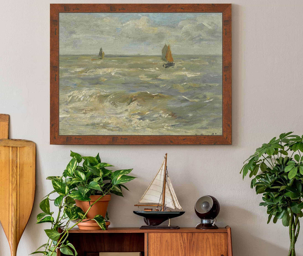 Voiliers Sur La Mer by Eugene Boudin