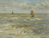 Voiliers Sur La Mer by Eugene Boudin