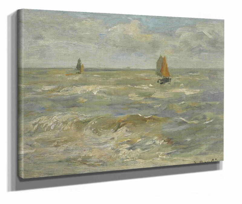 Voiliers Sur La Mer by Eugene Boudin