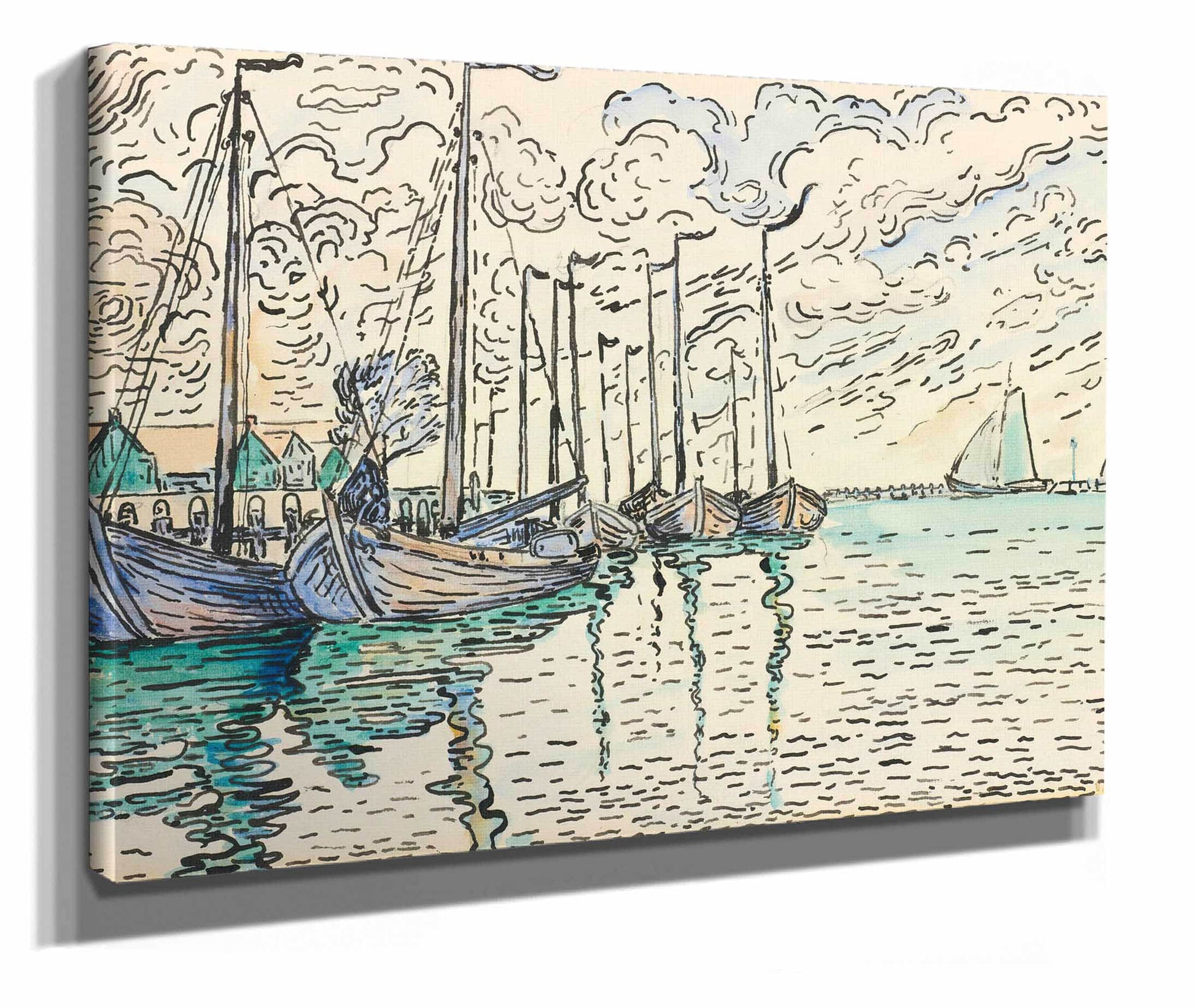 Volendam Barques De Peche by Paul Signac