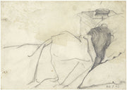 Vrouw Van Richard Roland Holst In Bed Met Afgewend Gezicht by Richard Nicolaus Roland Holst