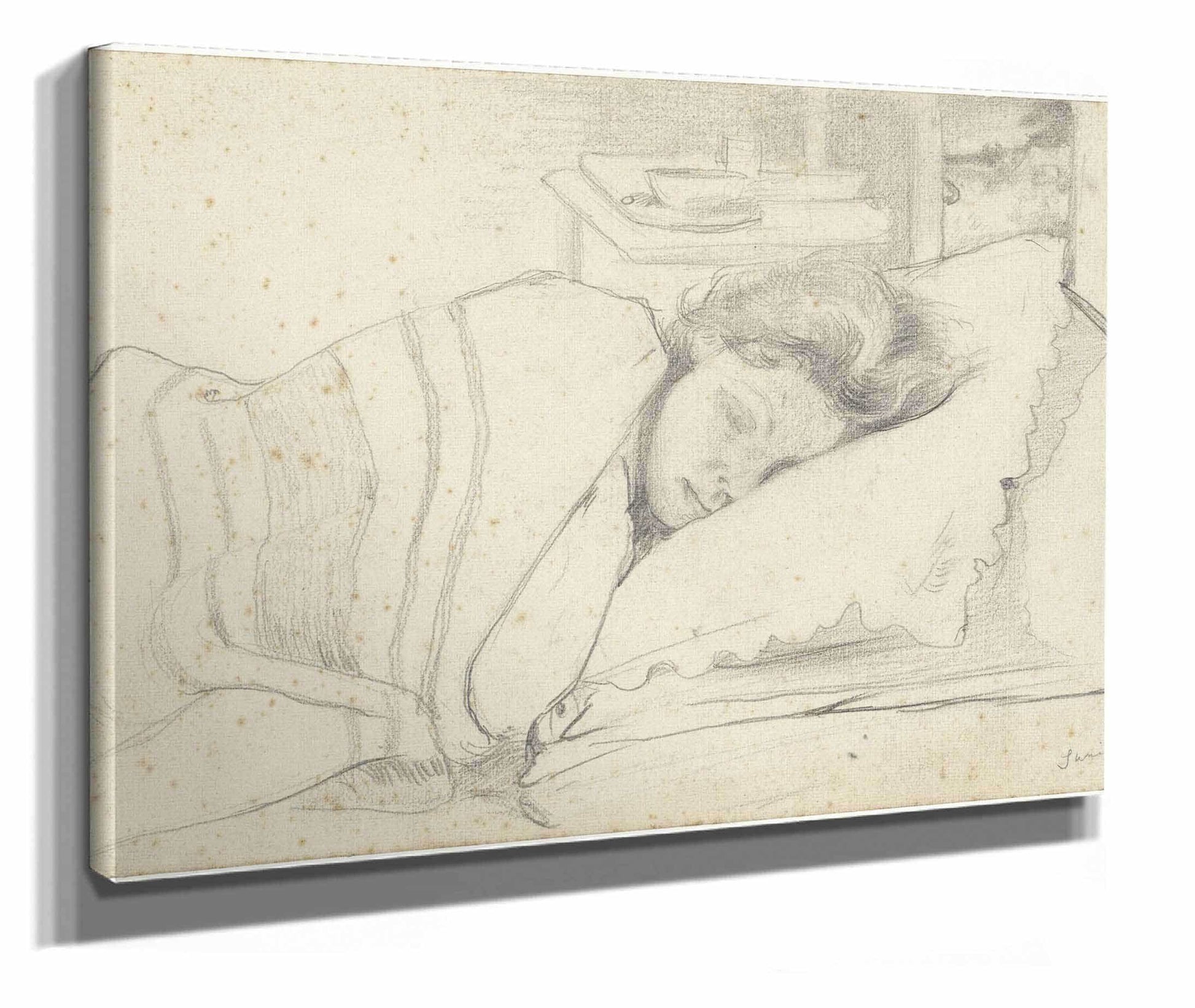 Vrouw Van Richard Roland Holst In Bed Naar Rechts by Richard Nicolaus Roland Holst