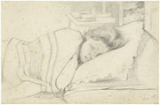Vrouw Van Richard Roland Holst In Bed Naar Rechts by Richard Nicolaus Roland Holst