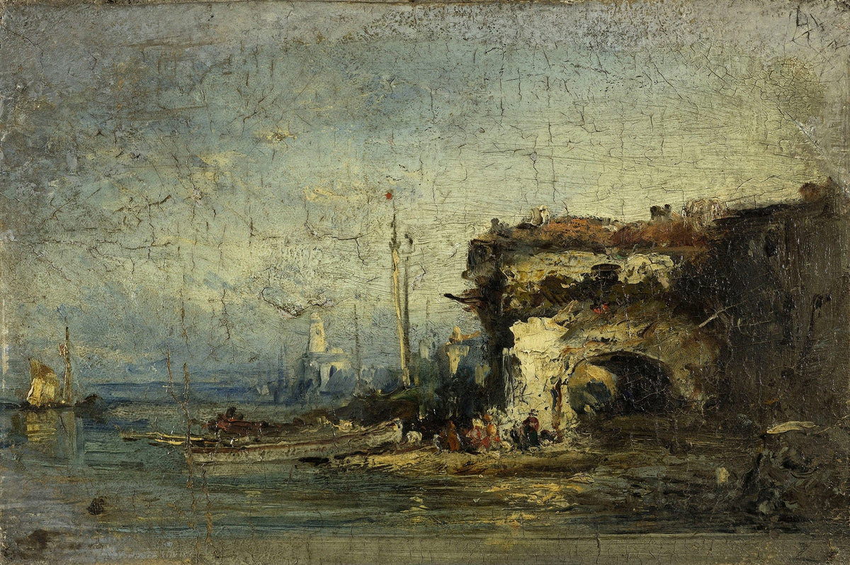 Vue Ditalie La Vieille Porte by Felix Ziem