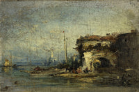 Vue Ditalie La Vieille Porte by Felix Ziem