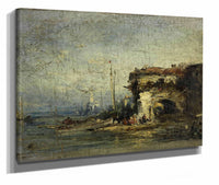 Vue Ditalie La Vieille Porte by Felix Ziem