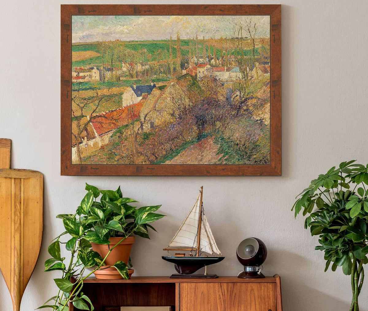 Vue Sur Le Village Dosny by Camille Pissarro