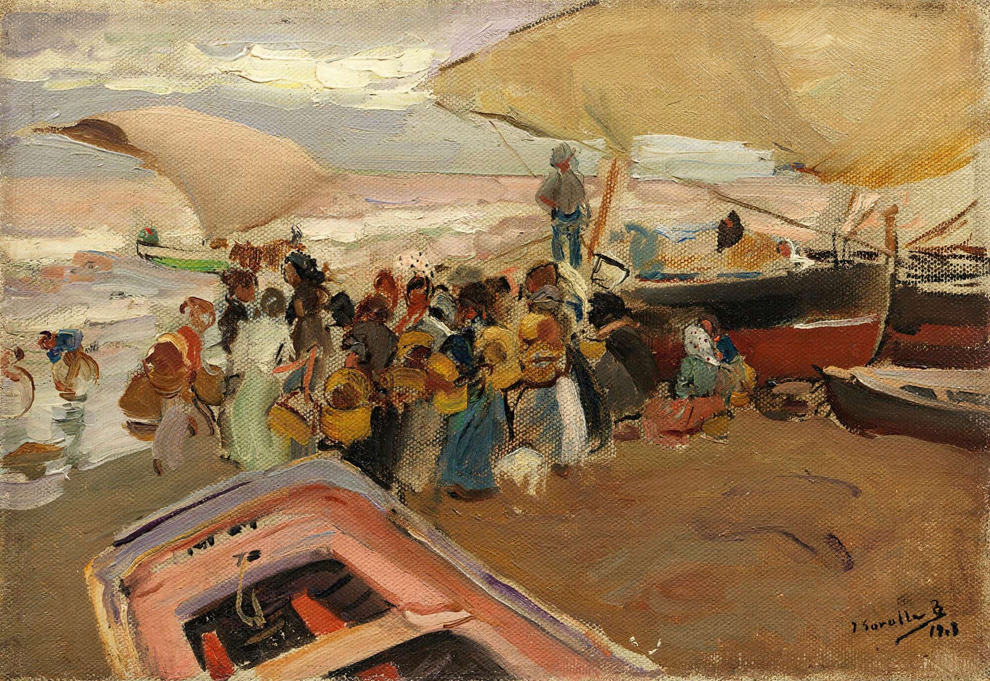 Vuelta De La Pesca Return Of The Catch by Joaquin Sorolla