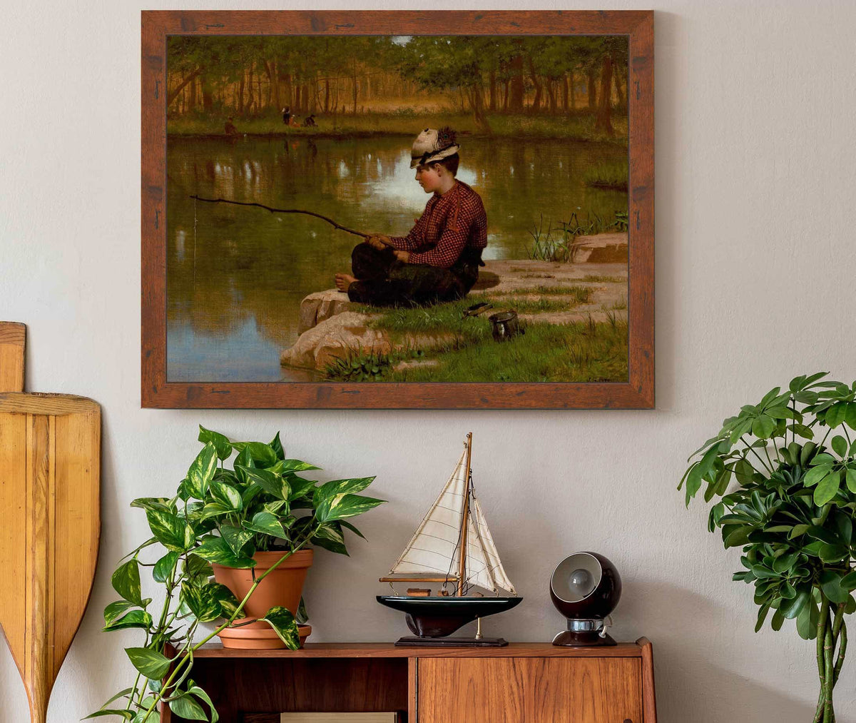 Waiting For A Bite Central Park by John George Brown