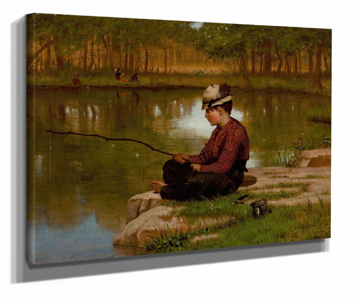 Waiting For A Bite Central Park by John George Brown